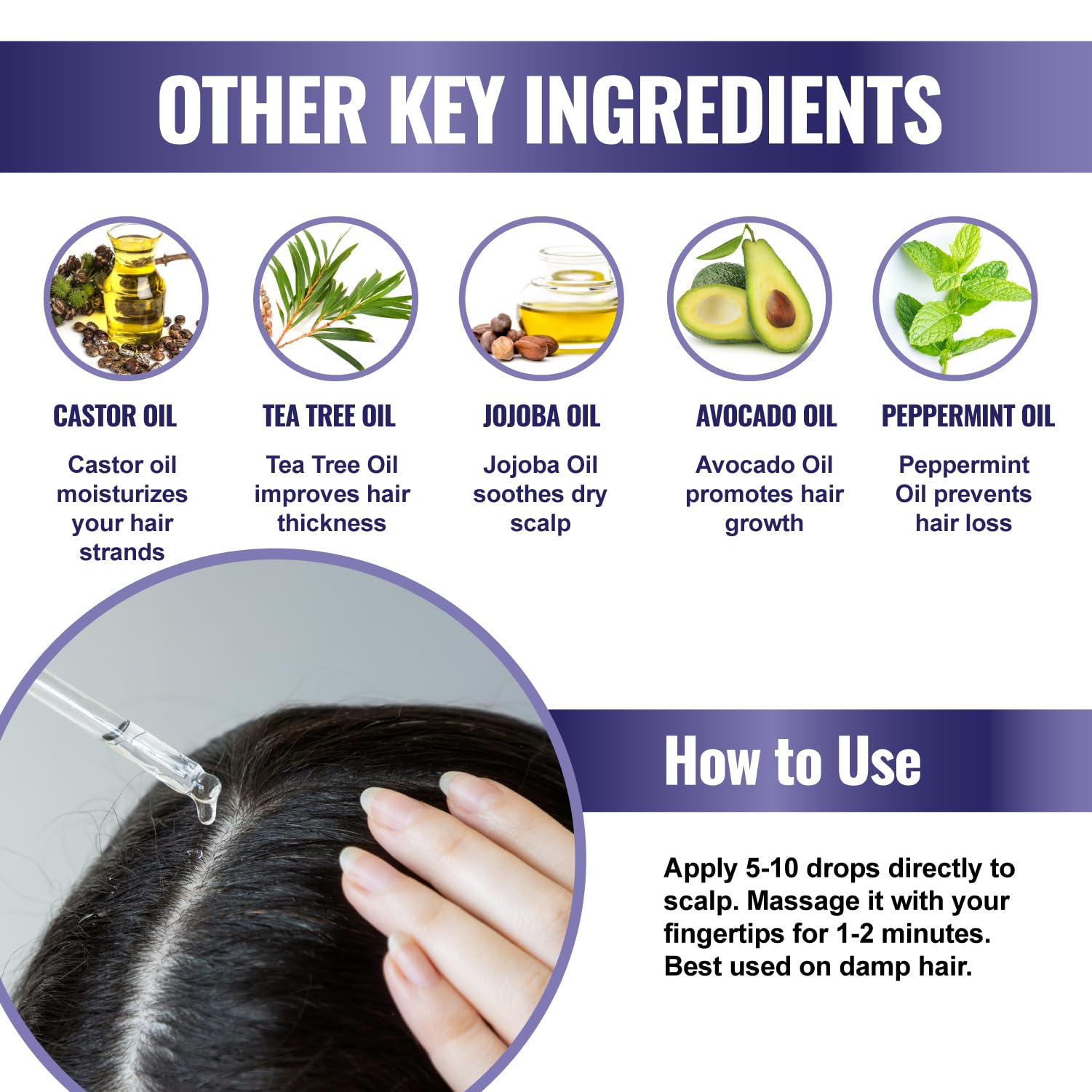 Hair Growth Serum – Nourishing & Protecting 100% Natural (30ml)
