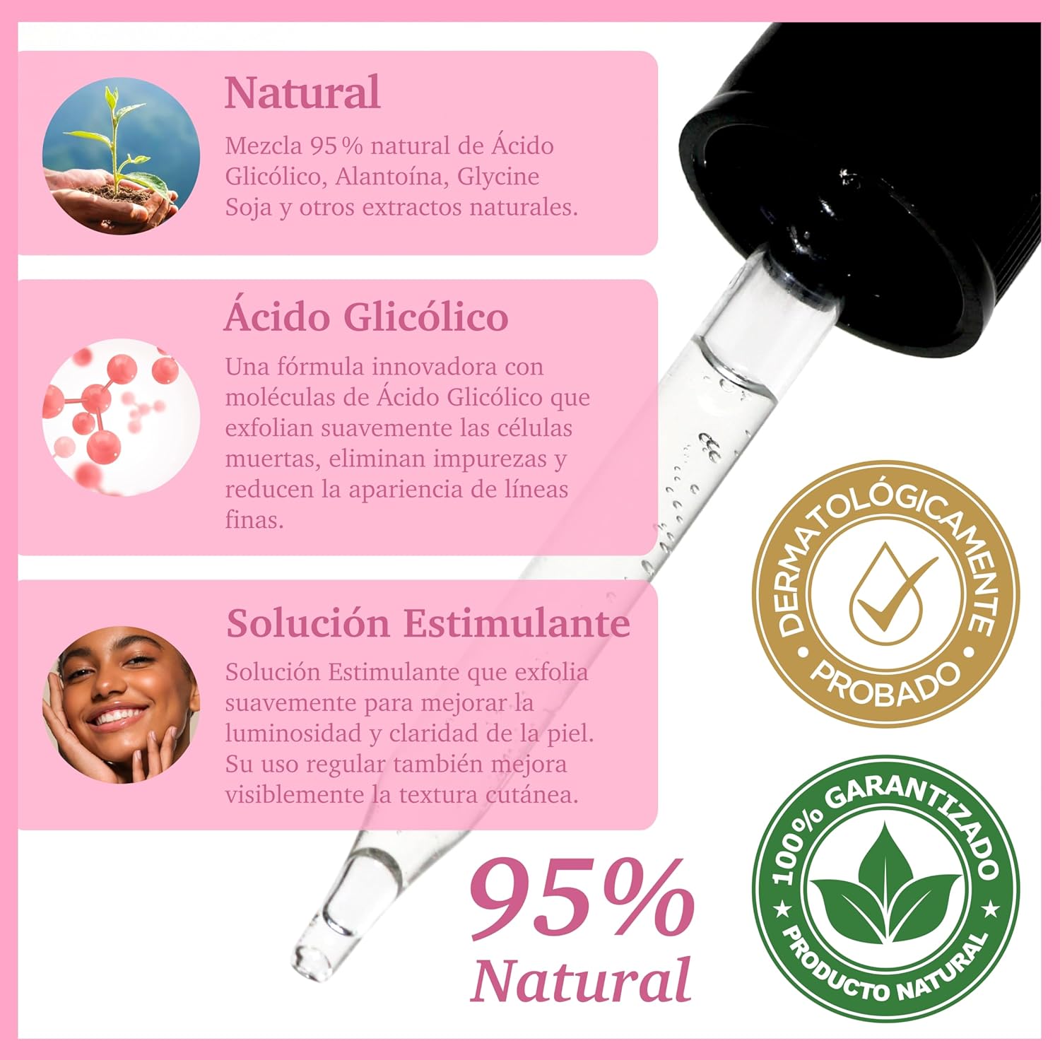 Glycolic Acid Serum – Exfoliating & Glowing with Vitamin E & Allantoin (30ml)