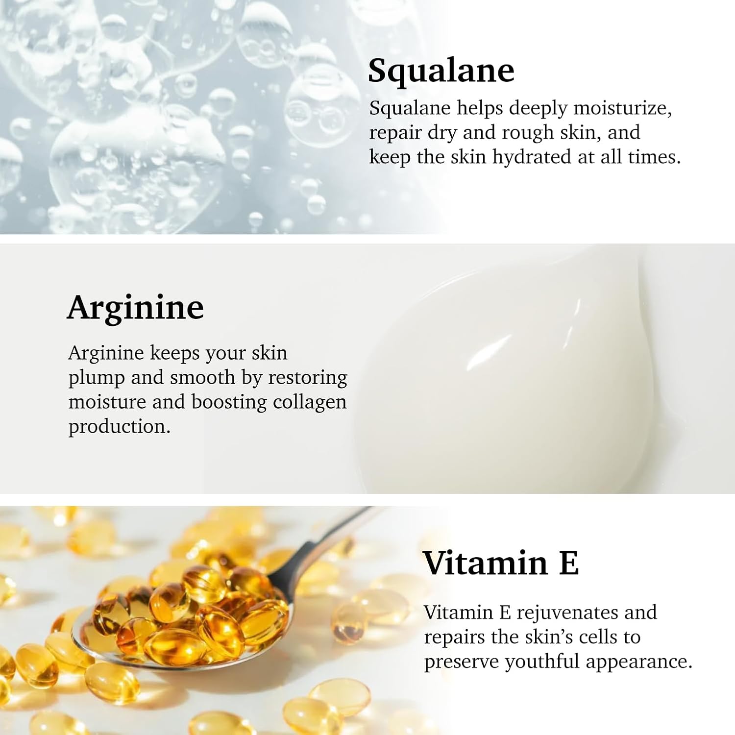 Squalane Face Serum – Hydrating & Softening with Vitamin E & Arginine (30ml)