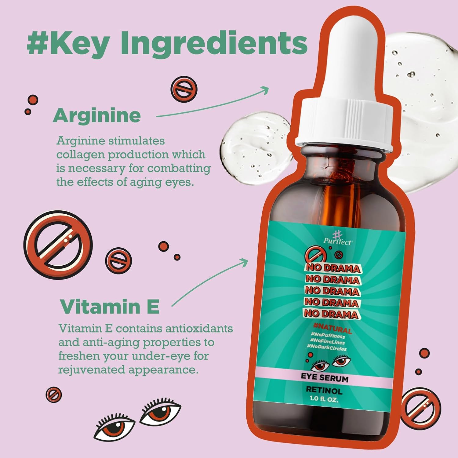 Retinol Eye Serum – Treats Dark Circles, Puffiness & Fine Lines (30ml)