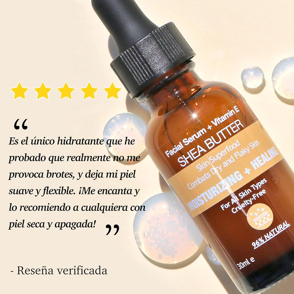 Shea Butter Facial Serum – Moisturizing & Healing with Vitamin E (30ml)