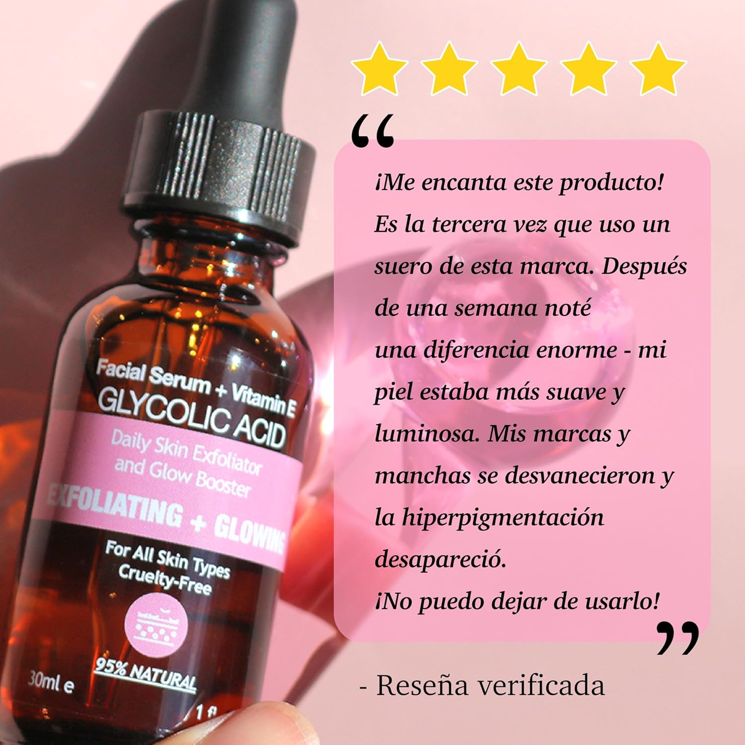 Glycolic Acid Serum – Exfoliating & Glowing with Vitamin E & Allantoin (30ml)