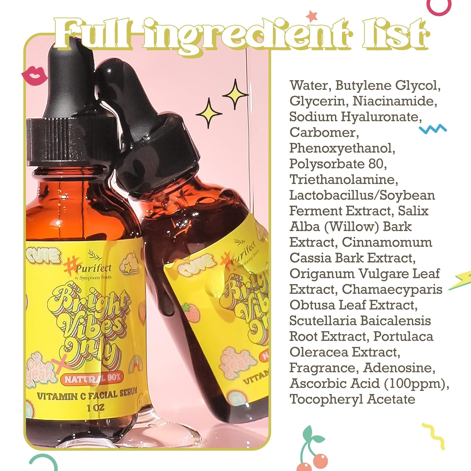 Bright Vibes Only Face Serum – Brightening with Vitamin C, E & Niacinamide (30ml)