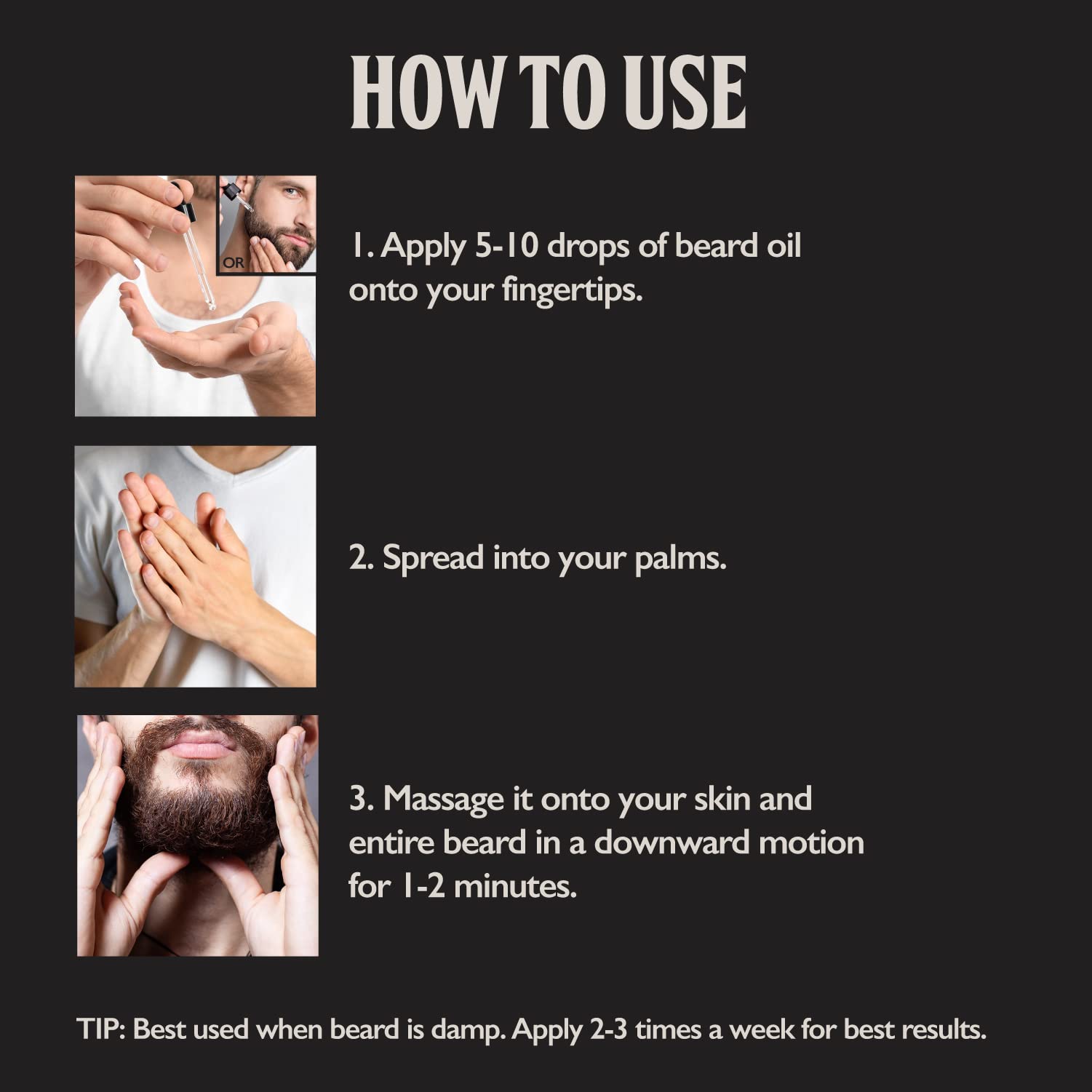 Beard Oil – Growth, Strength & Moisture with Natural Oils (1 fl oz)